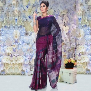 Traditional soft muslin Sharee form Tangail with Beautiful design and color